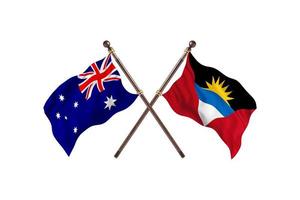 Australia versus Antigua and Barbuda Two Country Flags photo