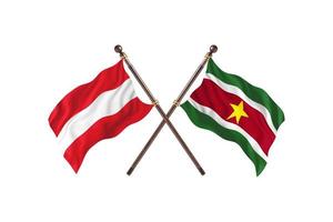 Austria versus Suriname Two Country Flags photo