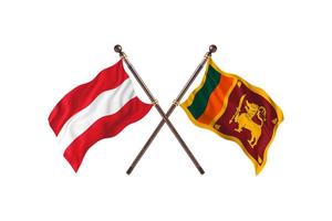 austria contra sri lanka dos banderas de países foto