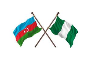 Azerbaijan versus Nigeria Two Country Flags photo