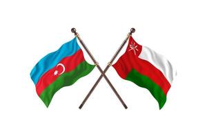 Azerbaijan versus Oman Two Country Flags photo