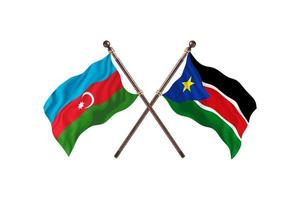 Azerbaijan versus South Sudan Two Country Flags photo