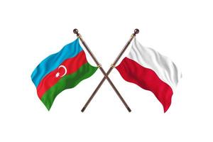 Azerbaijan versus Poland Two Country Flags photo