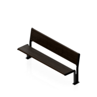 banc isométrique rendu 3d png