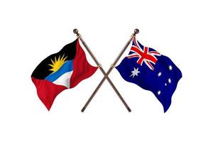 Antigua and Barbuda versus Australia Two Country Flags photo