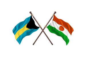 Bahamas versus Niger Two Country Flags photo