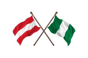 Austria versus Nigeria Two Country Flags photo