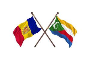 Andorra versus Comoros Two Country Flags photo