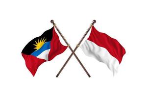 Antigua and Barbuda versus Monaco Two Country Flags photo