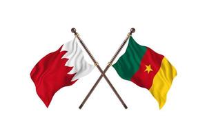 Bahrain versus Cameroon Two Country Flags photo