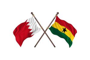 Bahrain versus Ghana Two Country Flags photo