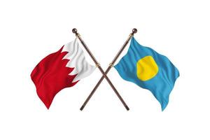 Bahrain versus Palau Two Country Flags photo