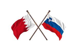 Bahrain versus Slovenia Two Country Flags photo