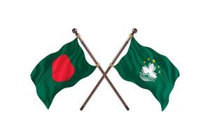 bangladesh contra macao dos banderas de países foto