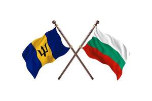 Barbados versus Bulgaria Two Country Flags photo