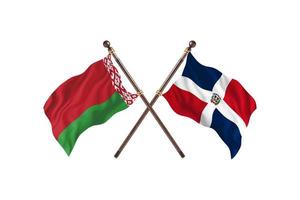 Belarus versus Dominican Republic Two Country Flags photo