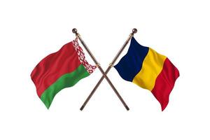 Belarus versus Chad Two Country Flags photo