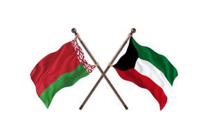 Belarus versus Kuwait Two Country Flags photo