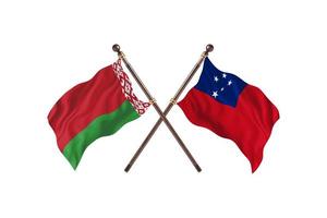 Belarus versus Samoa Two Country Flags photo