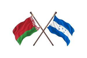 Belarus versus Honduras Two Country Flags photo