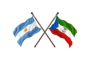 Argentina versus Equatorial Guinea Two Country Flags photo