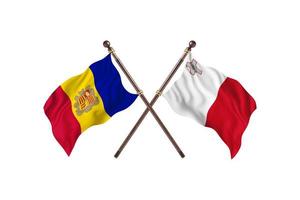 Andorra versus Malta Two Country Flags photo