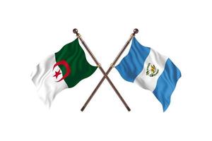 argelia contra guatemala dos banderas de países foto
