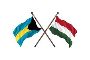 bahamas contra hungría dos banderas de países foto