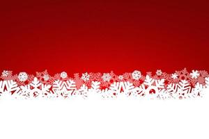 fondo rojo navideño con copos de nieve y luz vector