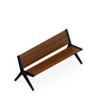 banc isométrique rendu 3d png