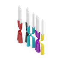 renderização 3d de velas isométricas png