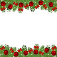 Red Christmas ball on a ribbon with a beautiful bow isolated on white vector