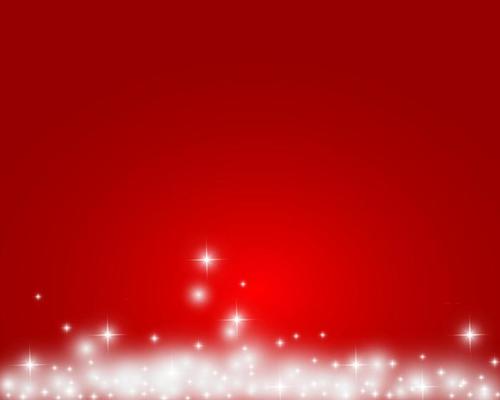 Christmas red shiny background with snowflakes and stars