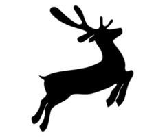 Reindeer is skipping for Christmas. Icon isolated on white vector