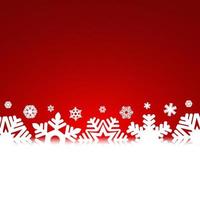 Christmas red background with snowflakes and light vector