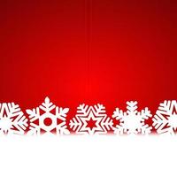 Christmas red background with snowflakes and light vector