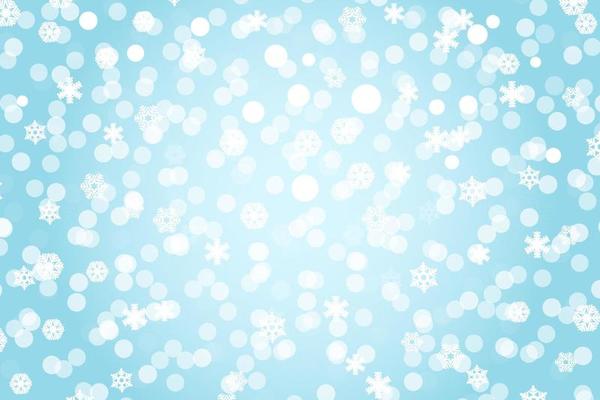 Christmas card invitation with snowflakes blue background with bow