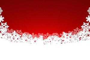 Christmas red background with snowflakes and light vector