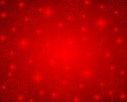 Christmas red shiny background with snowflakes and stars