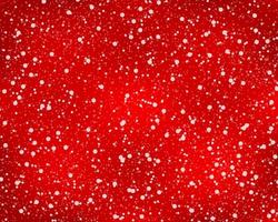 fondo rojo brillante de navidad con copos de nieve y estrellas vector