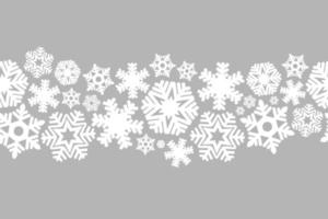 copos de nieve sin costuras sobre un fondo plateado. decoración para el diseño de navidad vector