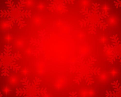 Christmas red shiny background with snowflakes and stars