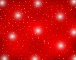 fondo rojo brillante de navidad con copos de nieve y estrellas vector