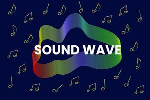 sound wave rainbow illustration for background , website, landing page vector