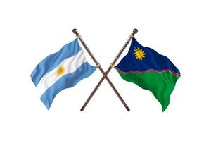 Argentina versus Namibia Two Country Flags photo