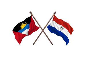 Antigua and Barbuda versus Paraguay Two Country Flags photo