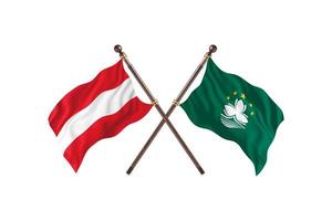 Austria versus Macau Two Country Flags photo