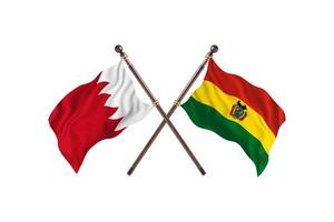 Bahrain versus Bolivia Two Country Flags photo