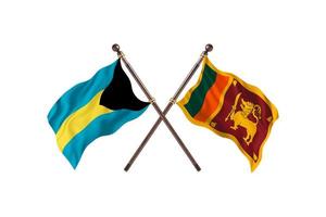 bahamas contra sri lanka dos banderas de países foto