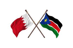 Bahrain versus South Sudan Two Country Flags photo